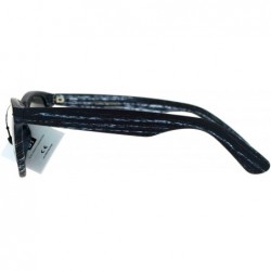 Wayfarer Matted Wood Print Sunglasses Classic Square Horn Rim Fashion - Black - C7180GDO7HD $8.53