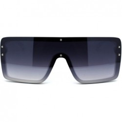 Rectangular Womens Futuristic Oversize Rectangular Shield Robotic Sunglasses - White Smoke - CH18XK89IYM $15.40