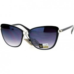 Butterfly VG Occhiali Sunglasses Rectangular Butterfly Cateye Womens Designer Shades - Black Silver - C31875WO7ET $11.58