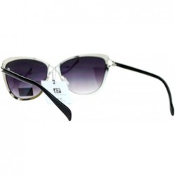 Butterfly VG Occhiali Sunglasses Rectangular Butterfly Cateye Womens Designer Shades - Black Silver - C31875WO7ET $11.58