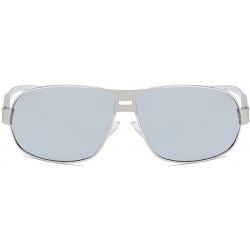 Rectangular magnesium polarized sunglasses Classic brushed two-tone sunglasses - Mercury Reflective Color - CG18DW8ANA4 $22.65