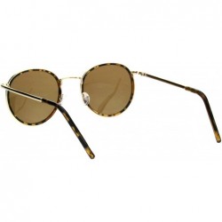 Oval 90s Classic TV Star Round Oval Double Rim Retro Sunglasses - Gold Tortoise Brown - CJ18QHYTI8Z $10.25