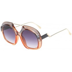 Round Fashion Sunglasses Irregular Round Frame Sunglasses Vintage Retro Eyewear Model Sunglasses (D) - D - C618R3R22H3 $20.22