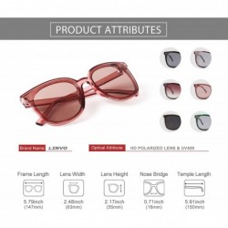 Oversized Designer Oversized Polarized Sunglasses for Women Cat Eye Sun Glasses-FZ61 - Purple-pink Frame / Brown Lens - CD18U...