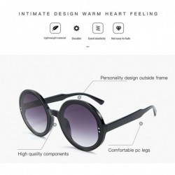 Round Trendy Oversized Round Sunglasses for Women Big Frame Eyewear UV Protection - C1 - CQ190NZO4UY $10.20