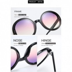 Round Trendy Oversized Round Sunglasses for Women Big Frame Eyewear UV Protection - C1 - CQ190NZO4UY $10.20