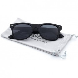 Rectangular Classic Polarized Sunglasses - Rubberized Black - Smoke - C711OXK2S73 $11.62