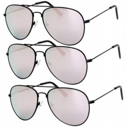 Aviator Retro Vintage Fashion Collection"Quick Strike" Triple Pack - Black - C118ODOR7CA $25.49