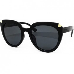 Oversized 7236-1 Premium Oversize XXL Tinted Fashion Sunglasses - Solid Black - CH18Q7ETS2M $17.05