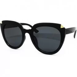 Oversized 7236-1 Premium Oversize XXL Tinted Fashion Sunglasses - Solid Black - CH18Q7ETS2M $28.54