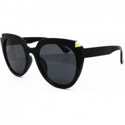 Oversized 7236-1 Premium Oversize XXL Tinted Fashion Sunglasses - Solid Black - CH18Q7ETS2M $17.05