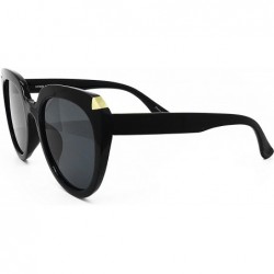 Oversized 7236-1 Premium Oversize XXL Tinted Fashion Sunglasses - Solid Black - CH18Q7ETS2M $17.05