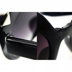 Oversized 7236-1 Premium Oversize XXL Tinted Fashion Sunglasses - Solid Black - CH18Q7ETS2M $17.05