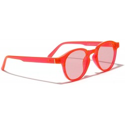 Oval Fashion Small Oval Plastic Frame Chic Clear Candy Color Lens Sunglasses 2019 New Brand Designer - Red - C618NY57ANQ $9.34