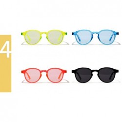 Oval Fashion Small Oval Plastic Frame Chic Clear Candy Color Lens Sunglasses 2019 New Brand Designer - Red - C618NY57ANQ $9.34