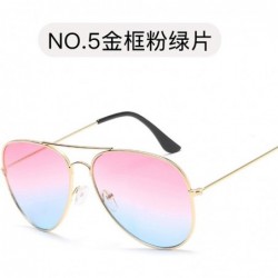 Aviator New Fashion Tinted Color Lens Ladies Round Sunglasses Men Women Retro Yellow Red Vintage Tiny Sun Glasses - 10 - C119...