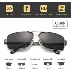 Oversized Men's Night-Vision Glasses for Driving Anti Glare- Rainy Safe Night-Driving Glasses Polarized - CO18K65EQI0 $24.86