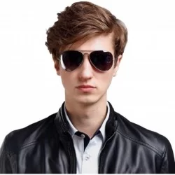 Aviator Polarized Women Men Sunglasses Aviator Metal Frame Classic UV Protection - Blue - CK183QT43C8 $9.03