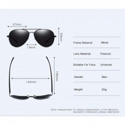 Aviator Men's Polarized Sunglasses Classic Toad Mirror Driving Sunglasses Antiglare Glasses - E - CL18Q06UXXA $26.73