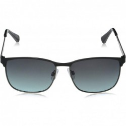 Rectangular Men's 5038SP Classic Metal Rectangular Sunglasses with 100% UV Protection- 55 mm - Matte Gunmetal & Black - CV196...