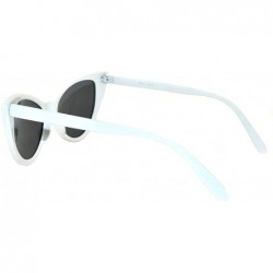 Cat Eye Women's Cateye Vintage Sunglasses UV400 - White Frame / Smoke Lens - C8126HZ0EP9 $11.42