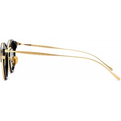 Round Acetate Titanium Sunglasses Women T850 - CQ1952LYU5R $52.42