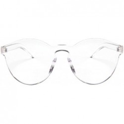 Round Steampunk Vintage Sunglasses Transparent_Colorful_Clear - CK1808Z3ASR $8.60