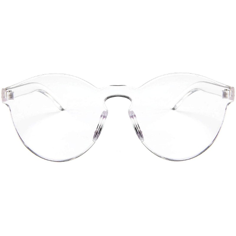 Round Steampunk Vintage Sunglasses Transparent_Colorful_Clear - CK1808Z3ASR $8.60
