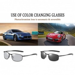 Round Classic Polarized Photochromic Sunglasses Driving Photosensitive Glasses B2444 - Gun Ash - C218HTQR5HT $18.74