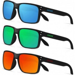 Sport Polarized Square Sunglasses For Men and Women Matte Finish Sun Glasses UV Protection Glasses - CZ198SQERA2 $40.13