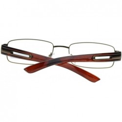 Rectangular Pablo Zanetti Reading Glasses Unisex Rectangular Size 52-17-135-30 - Brown - CT11VLHIAAX $8.25