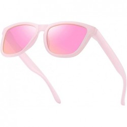 Rimless Polarized Sunglasses for Men Women Retro Classic UV400 Protection Sunglasses - Pink Frames/Pink Lens - CT193YE2UM4 $9.88