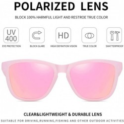 Rimless Polarized Sunglasses for Men Women Retro Classic UV400 Protection Sunglasses - Pink Frames/Pink Lens - CT193YE2UM4 $9.88