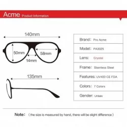 Round Aviator Crystal Lens Large Metal Sunglasses - Gold Frame/Crystal Pink Gold Mirrored Lens - CU12NGIXP3Q $24.21