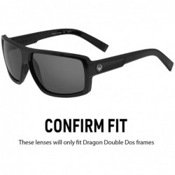 Sport Polarized Replacement Lenses for Dragon Double Dos Sunglasses - Multiple Options - Ice Mirror - CN12CCLZY3J $31.88