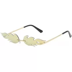 Square Women Sunglasses Fashion Vintage Retro Irregular Funny Shape Cat Eye Sunglasses - E - CN190NDGEQZ $19.78