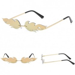 Square Women Sunglasses Fashion Vintage Retro Irregular Funny Shape Cat Eye Sunglasses - E - CN190NDGEQZ $8.40