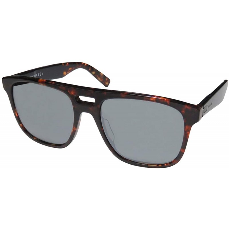 Aviator Ross Mens Aviator Full-rim Mirrored Lenses Sunglasses/Eyewear - Dark Tortoise - CT18CL0U7KW $27.24