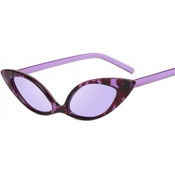 Cat Eye Women Cat Eye Sunglasses Female Sun Glasses For Ladies Retro Vintage Mirror Red Eyewear - White Purple - C5199QCSK54 ...