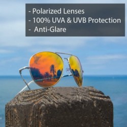 Aviator Metal Framed Polarized Lenses Aviator Phoenix Sunglasses - CL189ULM9Q2 $39.75