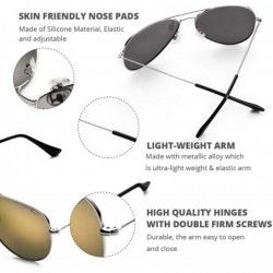 Round Aviator Sunglasses for Men Women Mirrored Lens UV400 Protection Lightweight Polarized Aviators Sunglasses - CZ18LDUN633...