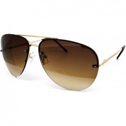 Aviator 3111 Tint Lenz Teardrop Rimless Metal Frame Womens Mens Aviator Sunglasses - Rimless - C817YRGTYHZ $11.80