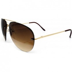 Aviator 3111 Tint Lenz Teardrop Rimless Metal Frame Womens Mens Aviator Sunglasses - Rimless - C817YRGTYHZ $11.80