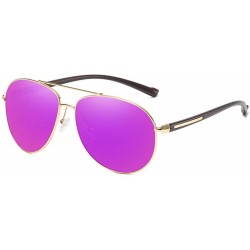 Aviator Sunglasses Men's Polarizing Sunglasses Classic Toad Lens Polarizing Sunglasses Driving Glasses - B - C918QS0D6XN $62.98