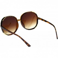 Butterfly Womens Luxury Mod Stylish Snazzy Round Butterfly Sunglasses - Tortoise Brown - CJ18R2YUU9D $12.39