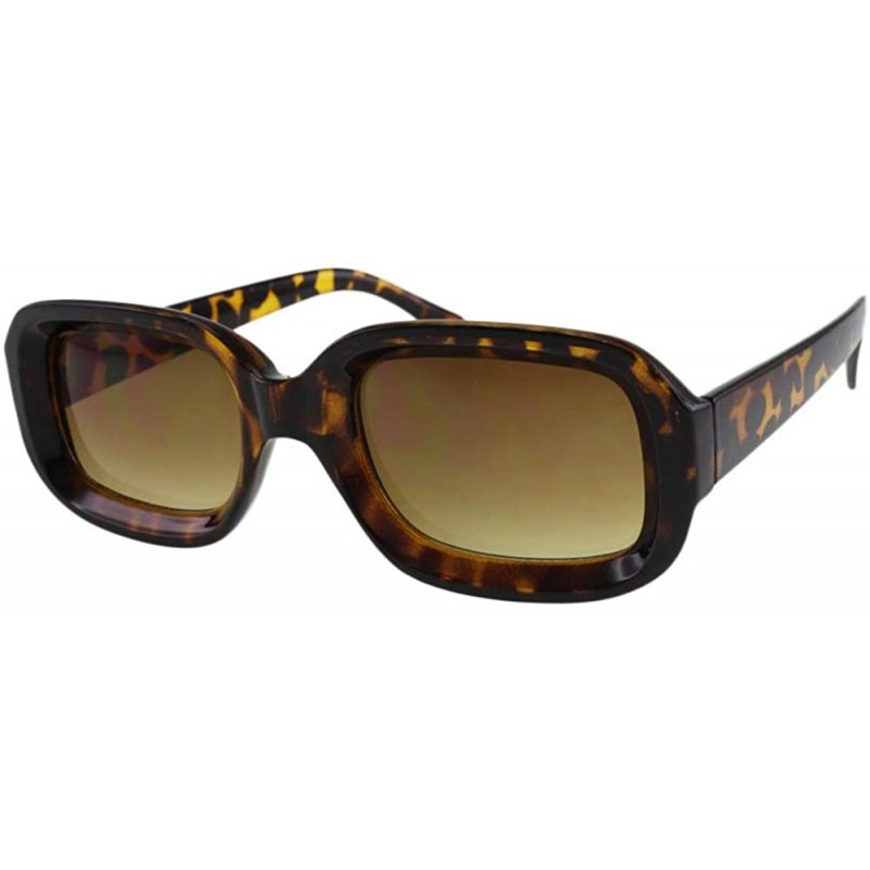 Oval Wiz - Slim Celebrity Oval Recessed Lens Sunglasses - Tortoise - CB18RT6QY2C $11.20