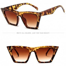 Round Fashion Women Ladies Oversized Sunglasses Vintage Retro Cat Eye Goggle - Brown - C918UH9Q60Y $13.23