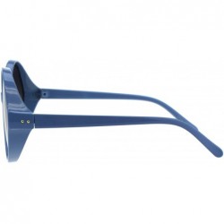 Round Oversized Round Sunglasses Womens Circle Frame Designer Style UV 400 - Blue (Beige Smoke) - CH18OUMHEG2 $11.24