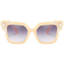 Oversized Sunglasses for Women Oversized Sunglasses Rhinestone Sunglasses Retro Glasses Eyewear Sunglasses for Holiday - CY18...