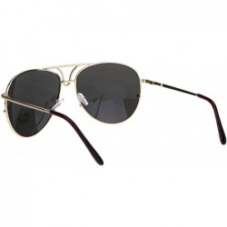 Aviator Large Metal Rim Officer Cop Pilots Sunglasses - Gold Black - CR18KEYMH08 $7.40